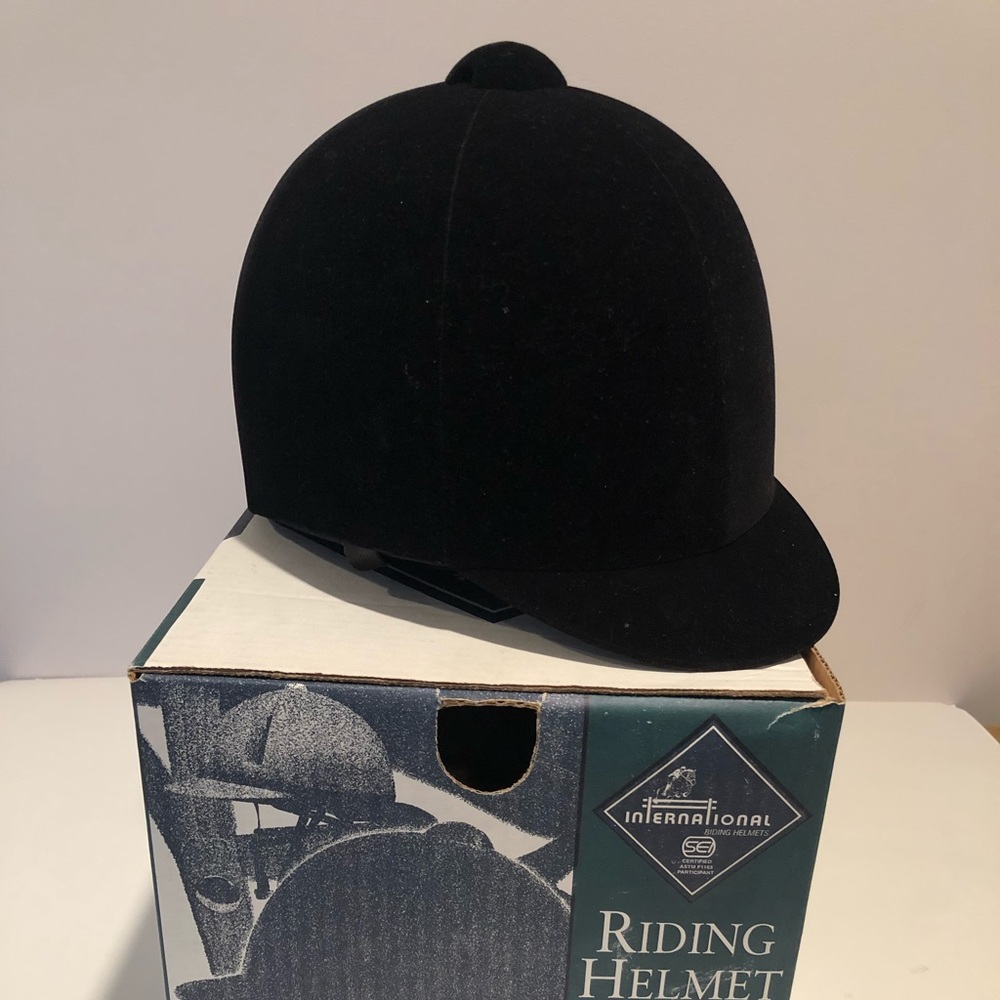 English equestrian riding helmet
